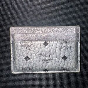 MCM Silver Card Holder